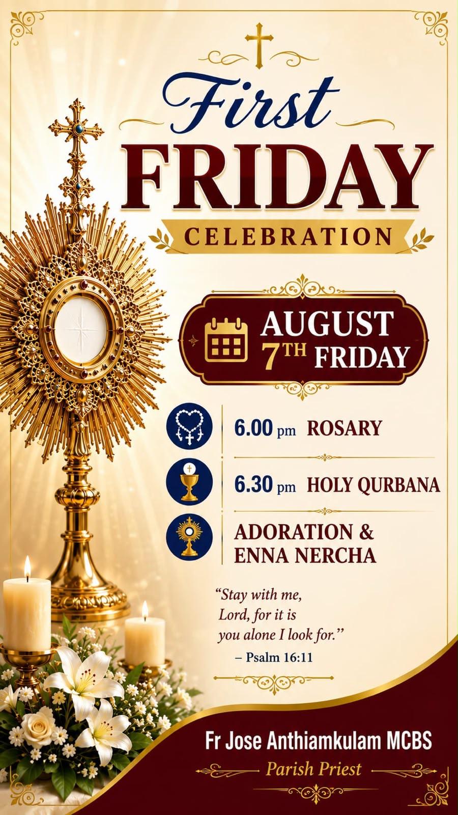 First Friday 7th August 2026